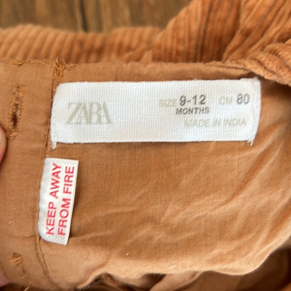 Zara Baby jumper corduroy 9-12 embroidered Thanksgiving Festive Holiday - Picture 3 of 4